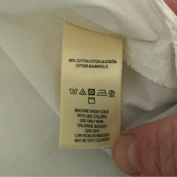 Anthropologie Maeve Leiyla V-Neck Cutout White Blouse size 2 - Picture 11 of 15